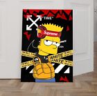 Xl Leinwand Bilder Bis 145X100x5 Bart Simpson Streetart Popart Modern Kunst Bunt