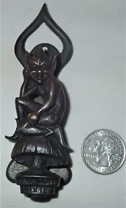 ANTIQUE GOTHIC MEDIEVAL BRONZE ENGLAND DARTMOOR ELF PIXIE HOME DOOR KNOCKER - Picture 1 of 9