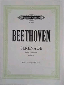 Serenade Opus 41 For Flute and Piano by Beethoven (Peters Edition) - Picture 1 of 2