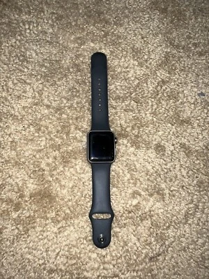 Apple Watch Series 3 38mm Space Gray Aluminum Case with Black Sport Band... - Image 1 of 4