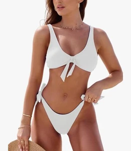 Size Medium Rajputana Bikini Set for Women Front Tie Knot Tie Side String Two Pi - Picture 1 of 6