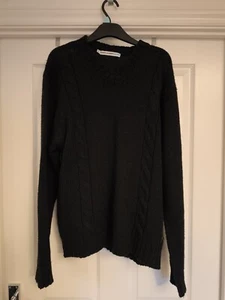 Yves Saint Laurent Black Cotton Jumper for Men Size Medium, Long Sleeve Pullover - Picture 1 of 5