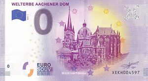 0 euro note AACHEN - WORLD HERITAGE AACHEN DOM High Cathedral Mary Church XEKH-2019-1