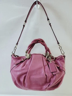 Bolso de hombro Coach F22563 Madison Sophia de cuero púrpura brillante bidireccional Foto 1 de 4