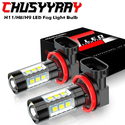 LED fog Light Bulb H11 High Power 80W Lamps 6000K White Foglight Bulbs H8 Kit - Image 1 of 4