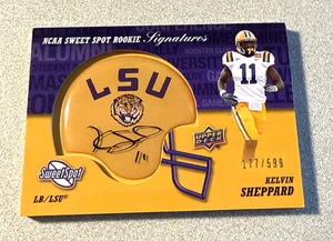 2011 Upper Deck NCAA Sweet Spot RC Auto #RS-KS Kelvin Sheppard LSU /599 - Bild 1 von 2