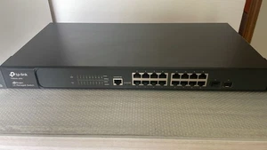 TP-Link T2600G-18TS TL-SG3216 16-Port L2 Managed RJ-45 GE Switch 2x 1G SFP +Ears - Zdjęcie 1 z 1