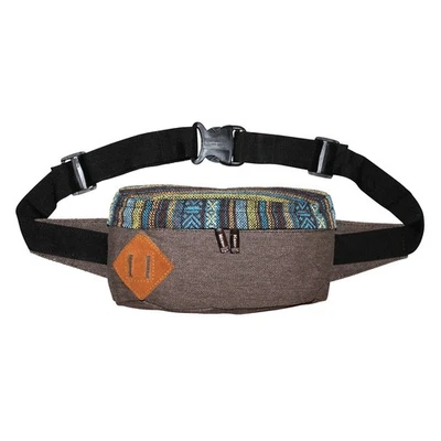 Gürteltasche Serge Ethno grün blau gestreift Festival Goa Hippie Freizeit Urlaub - Bild 1 von 3