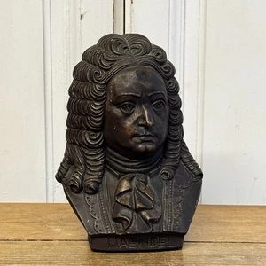 Busto efecto bronce vintage Handel Haendel adorno de resina - Imagen 1 de 8