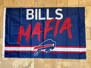 Buffalo Bills Mafia 3x5 FtFlag Flagpole Banner Double Sided Same Image NFL Fan - Picture 1 of 4