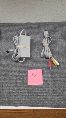OEM Genuine Original Nintendo Wii System Console Power Cord & AV Cables TESTED - Image 1 of 4