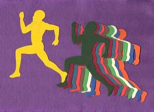 RUNNER 2 die cuts scrapbook cards - Picture 1 of 1