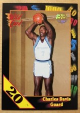 Charles Davis 1991-92 Wild Card Collegiate 20 Stripe #58 Mint Condition Rare