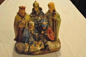 SCENA NATIVITA' PRESEPE CERAMICA DIPINTA - Foto 1 di 7