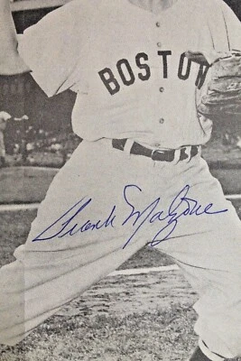 Periódico Autógrafo Auténtico Firmado Frank Malzone (d.2015) Medias Rojas de Boston Foto 1 de 3