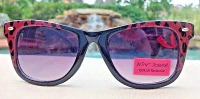GAFAS DE SOL BETSEY JOHNSON BJ7042P 002 RAVEN ROSA FUCSIA NEGRO GUEPARDO NUEVAS CON ETIQUETAS Foto 1 de 2
