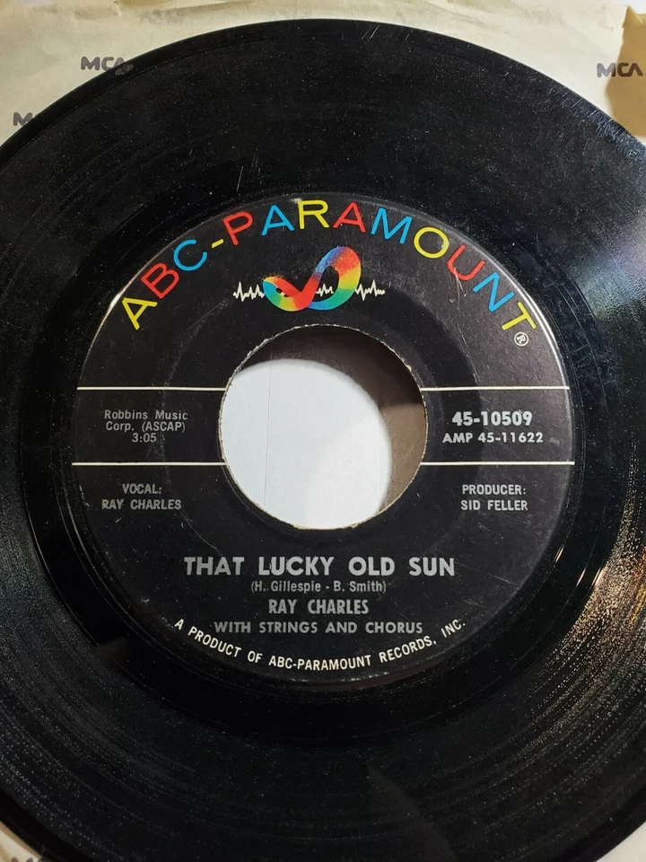 Ray Charles - Ol' Man Time / That Lucky Old Sun -ABC-PARAMOUNT-VG+ F16 - Image 1 of 1