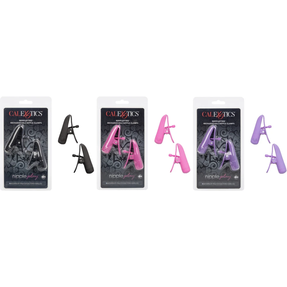 Nipple Play Nipplettes Vibrating Nipple Clamps - Breast Nipple Stimulation Set - Image 1 of 1