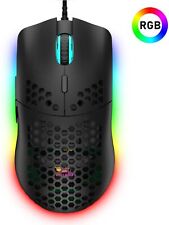 Gaming Mice Mouse 6400 DPI USB RGB Flowing Backlit Light Wired PC Laptop PS4 PS5