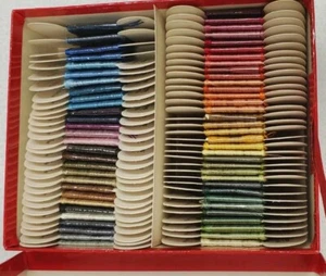 63 Elsa Williams 7-Ply Silk Threads 3 Yds Each in Original Box 63 Full Cards - Picture 1 of 6