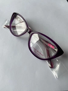 Gafas de mujer transparentes marcos púrpura totalmente nuevos Issac Mizrahi - Imagen 1 de 7