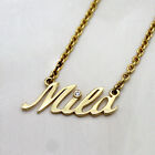 Personalized Name Necklace Diamond Pendant 14kt Yellow Gold With Chain