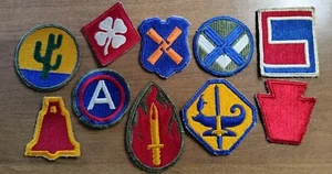 LOTTO PATCH ESERCITO USA ORIGINALI SECONDA GUERRA MONDIALE 63°, 28°, 103°, FANTERIA - Foto 1 di 9
