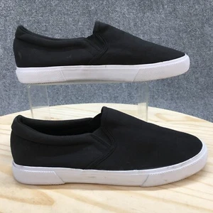 DIVIDED By H&M Shoes Womens 8.5 Casual Slip On Loafer Flats Black Fabric Comfort - Picture 1 of 16