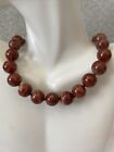 Jasper Bead Necklace  16 W 3 Extender  Sterling Silver Clasp  Qvc Quality
