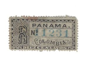 EARLY PANAMA COLOMBIA REGISTRATION STAMP 10C NO. 1231