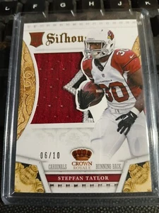 2013 Crown Royale Stepfan Taylor Rookie Silhouettes Patch Rookie 6/10 Cardinals - Picture 1 of 3