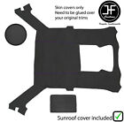 PURPLE STITCH DARK GREY LUXE SUEDE HEADLINER SUN ROOF COVER FOR BMW E30 COUPE