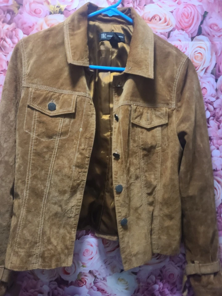 Inc Suede Jacket Tan 16 Inches Long By Width 12 Inch - Image 1 of 3