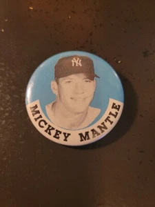 1980's Mickey Mantle Button Pinback New York Yankees 1.75" diameter  - Picture 1 of 2