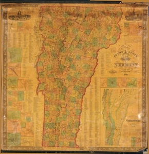 A4 Reprint of American Cities Towns States Map Vermont - Picture 1 of 1