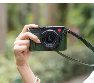 Medio estuche de cuero genuino para cámara con asa para Leica D-LUX8 cubierta protectora - Imagen 1 de 55