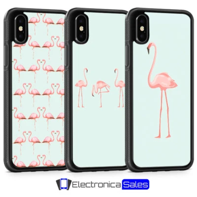 Funda de teléfono rosa flamenco pájaro animal azul para iPhone X XS XR 8 7 6 6S 5 5S SE Foto 1 de 2