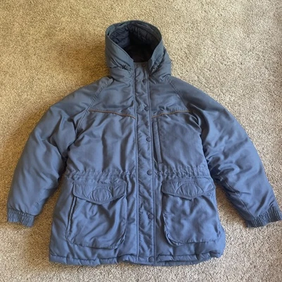 Cabela’s Premier Northern Goose Down Parka Jacket Coat Blue Mens Size XL Hooded - Image 1 of 4