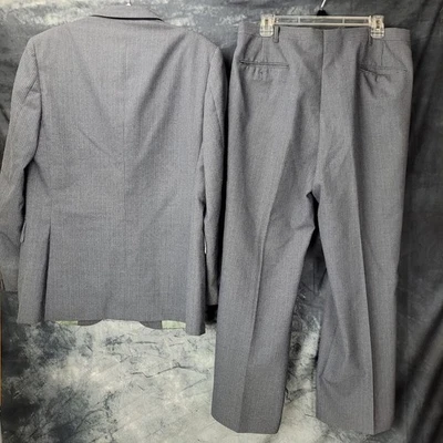 Traje Blazer Vintage Nino Cerruti Hombres Gris Azul Rayas Pantalones 2 Piezas Classi Foto 1 de 4