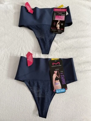NUEVO MAIDENFORM Tanga Modelador Panty FIRME Control Nylon Enfriamiento 2 Pares Mediano Foto 1 de 4