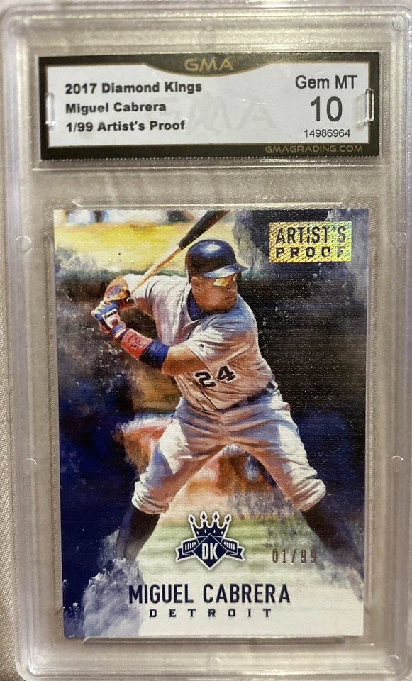 Panini Diamond Kings Miguel Cabrera 2017 1/99 GMA 10 First One Made/99!!!!!!!! Foto 1 de 2