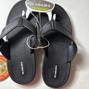 Chanclas OKABASHI Voyager para mujer talla 9 negras nuevas EE. UU. - Imagen 1 de 5