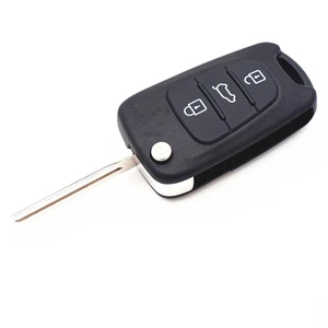 Remote Fold Car Key Shell Case 3 Button Fob Uncut For Hyundai I20 I30 IX35 I35 - Picture 1 of 6
