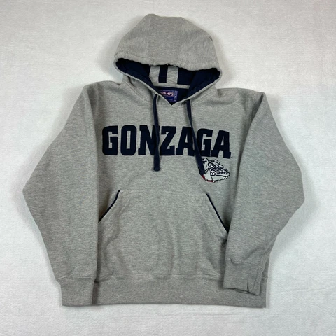 Gonzaga Bulldogs Sweatshirt Mens Small Hoodie Pullover Gray Embroidered READ Cover