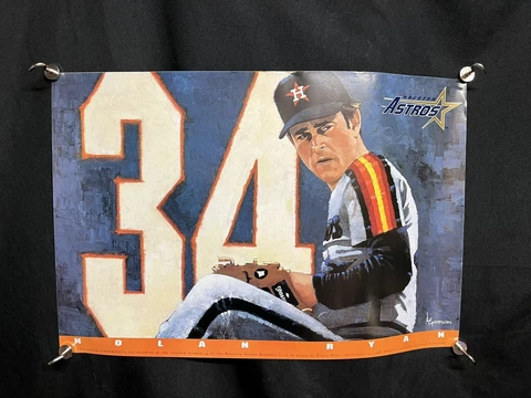NOLAN RYAN JERSEY RETIREMENT POSTER Sept 29 1996 HOUSTON ASTROS ASTRODOME 12x18 Cover