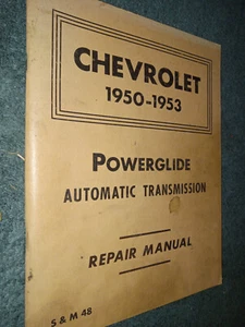 Chevrolet 1950-1953 manual de tienda de transmisión Powerglide/libro original 51 52 - Imagen 1 de 7