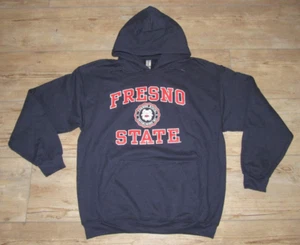Fresno State Bulldogs Navy Blue 1st & Ten Hoodie Jacket size Men's Large - Picture 1 of 3