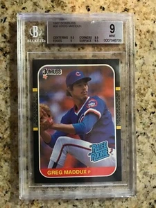 1987 Donruss #36 - Greg Maddux (RC) - BGS 9 - MINT! - Picture 1 of 2