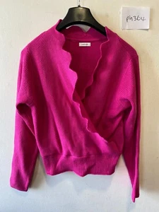 LASCANA Wrap Detail Scalloped Jumper in Fuchsia (ph364) - Picture 1 of 3