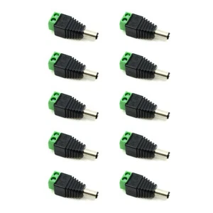 5/10 Pair 2.1/2.5x5.5mm 5-24V DC Barrel Power Plug Jack Connector LED Strip CCTV - Picture 1 of 30